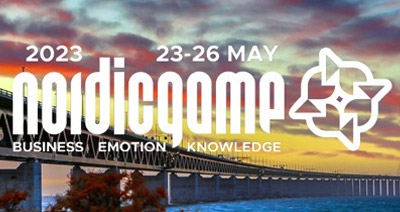 Nordic Game 2023 conference image with teh logo on it