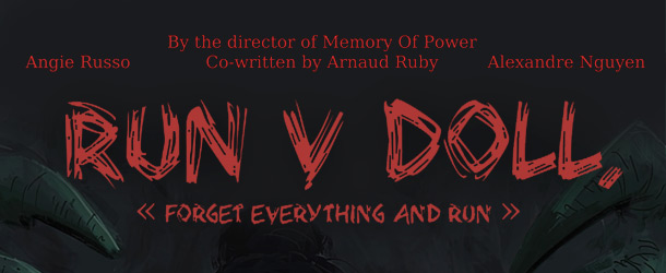 Partial Run V. Doll movie poster displaying the names of th emovie and the cast